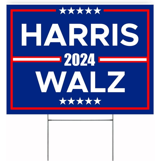 Large Kamala Harris Walz For President Vice President Walz Yard Sign