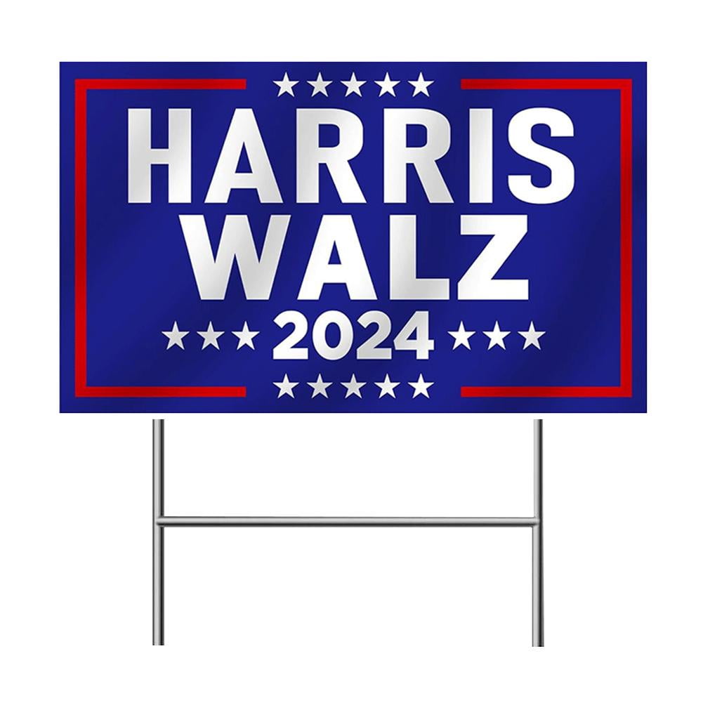 Large Kamala Harris Walz for President Vice President Walz Yard Sign