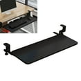 thumbnail image 1 of Large Keyboard Tray under Computer Table Clamp Mount Pull Out Platform Ergonomic adjustable Comfortable Stand Bracket for Laptop Black, 1 of 7