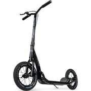 Large Kick Scooter for Adults & Teens   12 Spoked Air Tires, 300lbs, Tall Bars, Wide Deck, Kickstand   Madd Gear Metro Urban Glide 300