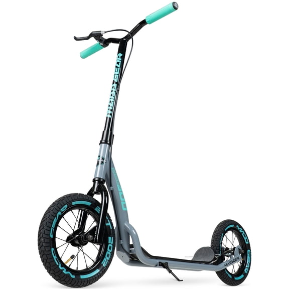 Large Kick Scooter for Adults & Teens – 12" Spoked Air Tires, 300lbs, Tall Bars, Wide Deck, Kickstand – Madd Gear Metro Urban Glide 300