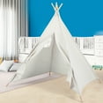thumbnail image 1 of Large Kids Teepee Tent, Foldable Kids Play Tent, Indoor Outdoor Games Kids Playhouse Kids Tent, 1 of 8