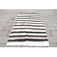 thumbnail image 1 of Large Kilim, White Kilim, Black Kilim, Ethnic Kilim, Ottoman Kilim, Turkish Kilim Area Kilim, Vintage Kilim, 4.9x9.8 ft, Oushak Kilim 1499, 1 of 10
