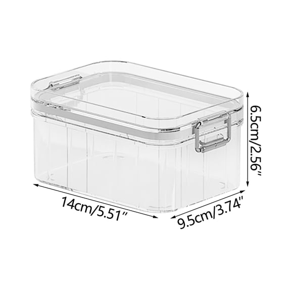 Large Kitchen Food Storage Container | Sealed Airtight Storage Tank for Cereals, Dry Fruits & Tea | Transparent Plastic Storage Box with Wide Mouth (1-Pack)