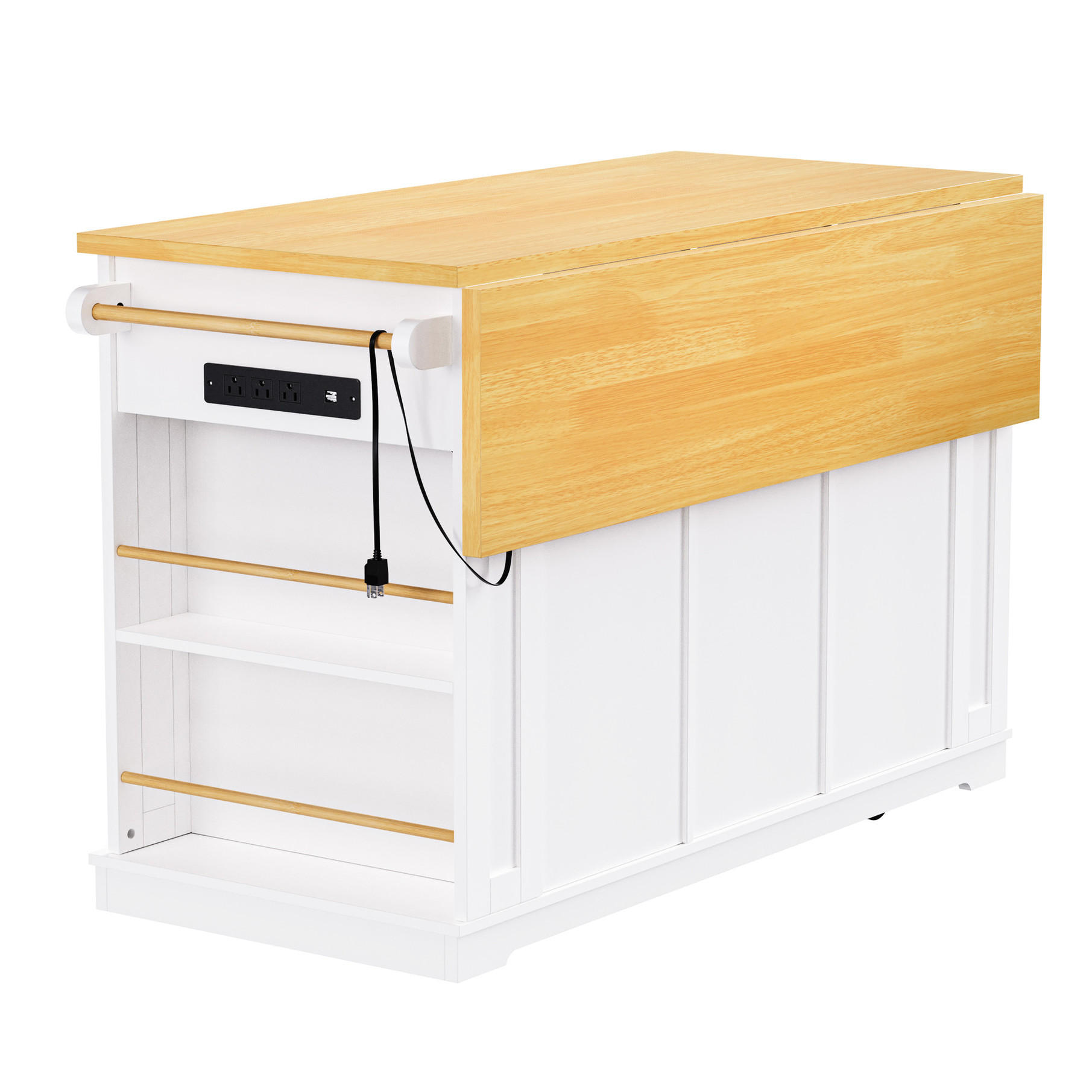 Curated visual reference: Gallery Detail: Large Kitchen Island Cabinet 3 Drawers Adjustable Shelves