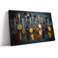 thumbnail image 1 of Large Kitchen Pictures Wall Decor Fork and Spoon Wall Decor Colorful Spice in Spoon Vintage Canvas Wall Art Food Photos Painting On Canvas Stretched and Framed for Home Decoration Gift 12x16In, 1 of 6