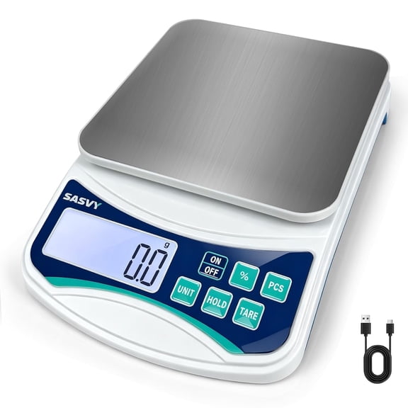 Large Kitchen Scale 0.1g High Precision, 11lb/5kg Lab Baking