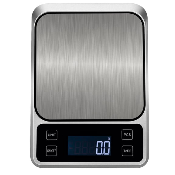 Large Kitchen Scale High Precision Bakery Scale, Mini Gram Scale Measures Grams Ounces for Baking Cooking Food Scale Waterproof Stainless Steel