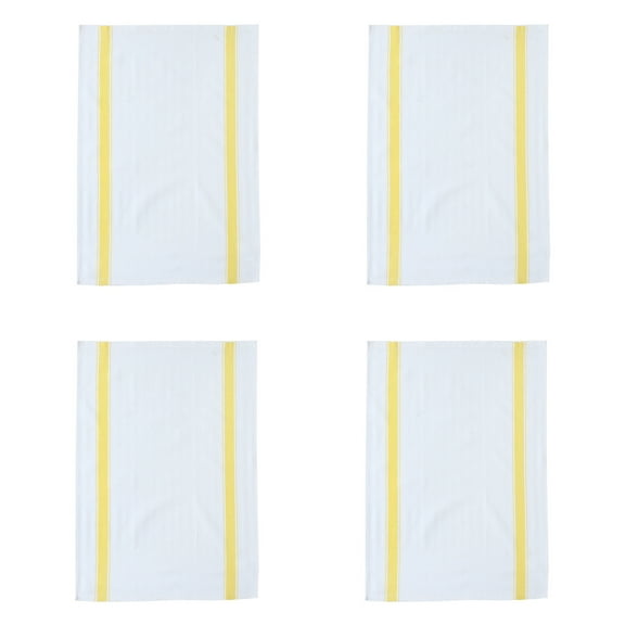 Large Kitchen Towels, Set of 4, Urban Stripe Designer Flour-Sack Towels, Strong Cotton Weave, Hidden Loop on The Back for Easy Hanging, Generously Size at 19'' W x 27.5'' L