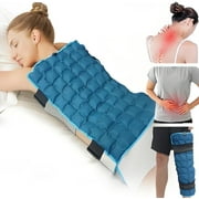 Large Knee Ice Pack Wrap Reusable Gel, Extra Large Gel Flexible Back Ice Packs, 13”x 20” Cold Pack Wrap for Knee Leg Neck Shoulder Hip Back Relief, Cold Compress