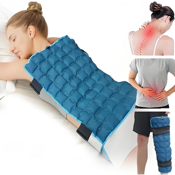 Large Knee Ice Pack Wrap Reusable Gel, Extra Large Gel Flexible Back Ice Packs, 13”x 20” Cold Pack Wrap for Knee Leg Neck Shoulder Hip Back Relief, Cold Compress
