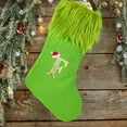 thumbnail image 1 of Large Knit Green Christmas Stocking - Festive Gift Holder Sock for Fireplace Mantel Holiday Decor(Green,B), 1 of 6