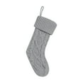 thumbnail image 1 of Large Knitted Christmas Stocking – Soft Holiday Tree Hanging Ornament & Gift Bag, Reusable Candy Sock for Decorations, Treats, or Party Favors, 1 of 5