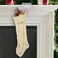 thumbnail image 1 of Large Knitted Christmas Stockings - Festive Tree Hanging Ornaments, Soft Plush Candy Gift Bags for Fireplace Mantel, Traditional Christmas Stockings for Holiday Decor, 1 of 6