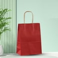 thumbnail image 1 of Large Kraft Paper Gift Bags with Handles, Reusable Shopping Bags for Christmas Decorations, Holiday Party Favors, Baking Takeout, and Birthday Present Packaging, 1Pack Red, 1 of 3