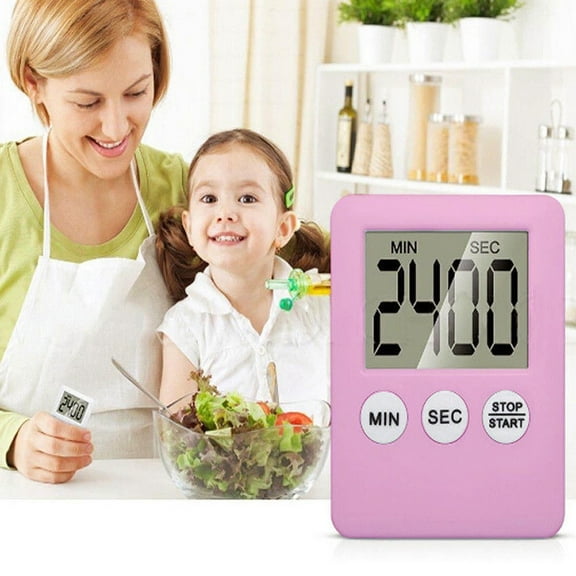 Large LCD Digital Kitchen Cooking Timer Countdown and Count Up with Magnetic Back and Alarm - 99 Minute 59 Second Timer for Cooking