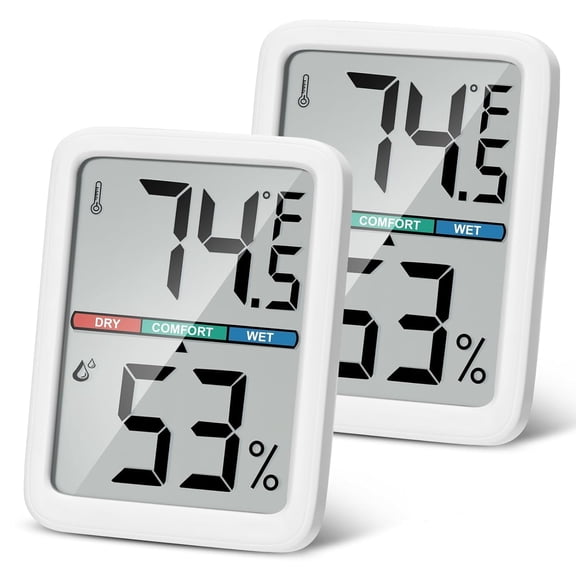 Large LCD Screen Room Thermometer Temperature, Suitable for Greenhouse, Home and Office Measuring Devices 2pcsRegular version