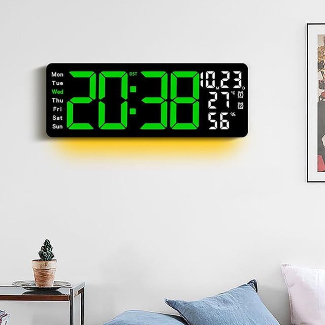 Compact Digal Clock Led Large LED Digital Clock Multifunctional Alarm Temperature Humidity ...