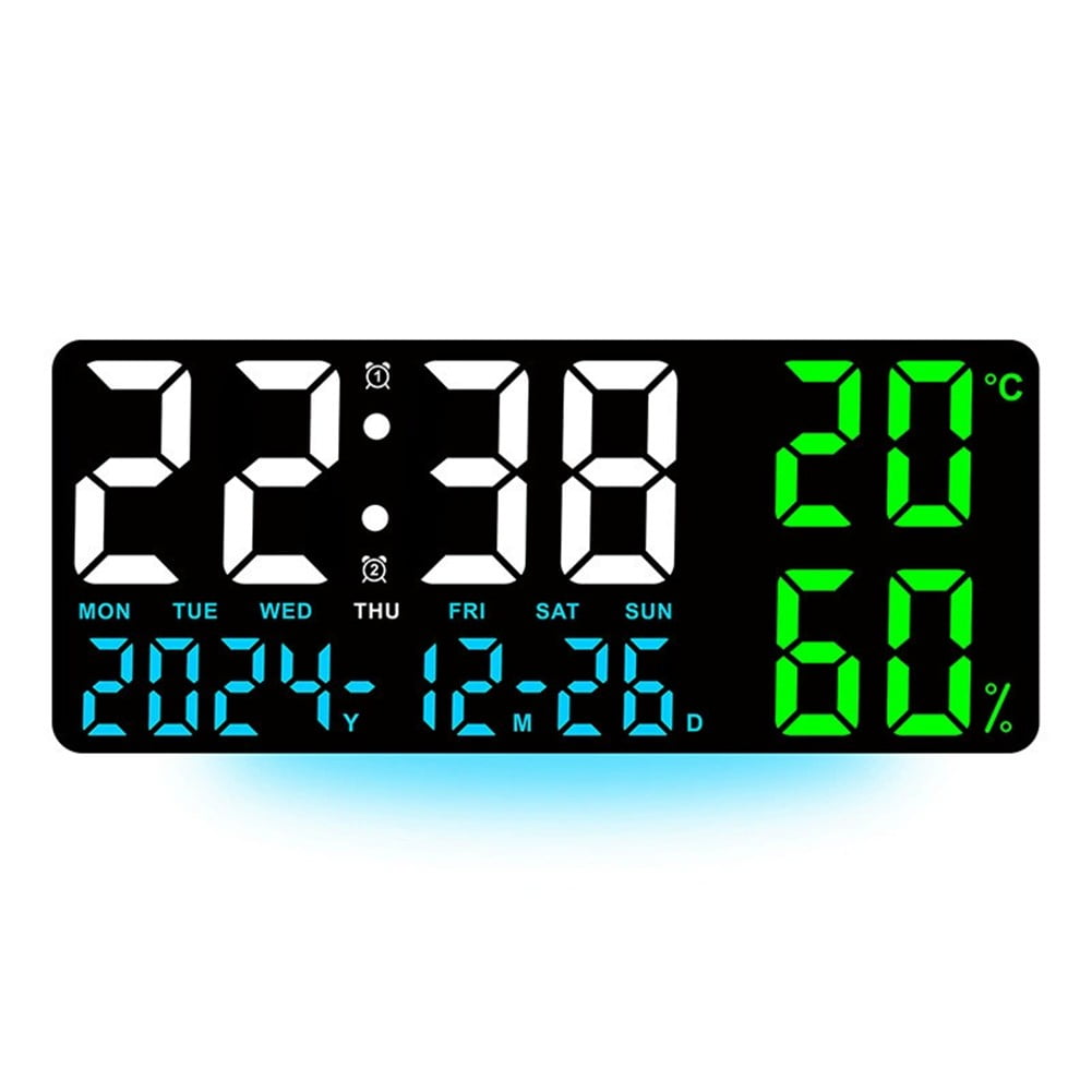 Large LED Digital Wall Clock Temperature Date Week Display Countdown ...