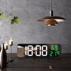 Large LED Digital Wall Clock with Temperature, Date & Humidity Display ...