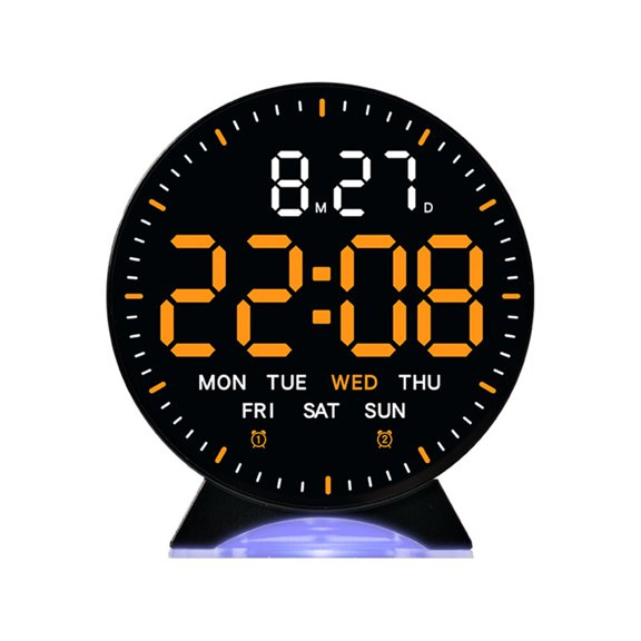 Large LED Screen Digital Wall Clock With control 2 Alarms 10 Brightness For Home Decoration
