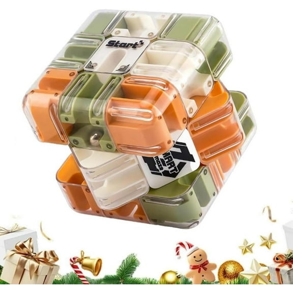 Large Labyrinth 3D Puzzle Maze Cube, Maze Magic Cube & Ball, Brain Training Puzzle, for Stress Relief & Logic Development (1 Pcs)