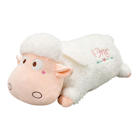 Large Lamb Plush Pillow Soft Sheep Body Cushion for Sleeping Support Bedroom Sofa Home Decor Gift