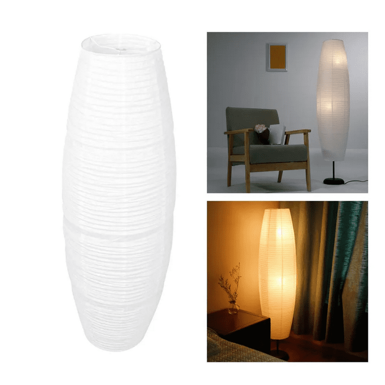 Lamp Shade European Style Vertical Minimalist Lampshade Floor Lamp Living Room Bedroom Creative Cross border Warm LED Paper Lighting Decoration Large