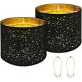 Large Lamp shades Set of 2 Starlight Light Effect Drum Lamp shades 15