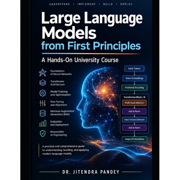 Large Language Models from First Principles: A Hands-On University Course, (Paperback)