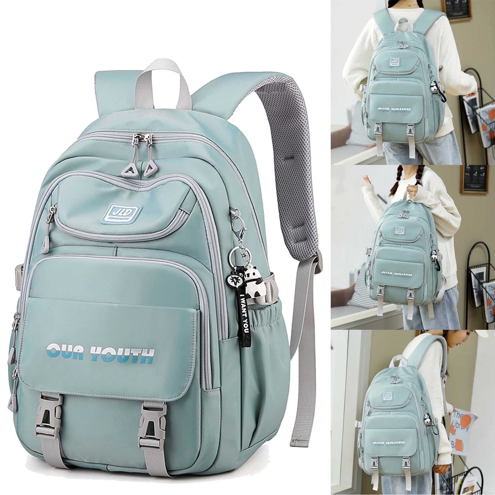 Large Laptop Backpack For Women Waterproof College Backpack Casual Backpacks For Sport Blue Walmart