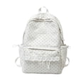 thumbnail image 1 of Large Laptop Backpack Lace Daypack â 16.9" Polka Dot School Bag for Travel & Daily Commute White, 1 of 3