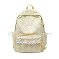 thumbnail image 1 of Large Laptop Backpack Lace Daypack â 16.9" Polka Dot School Bag for Travel & Daily Commute Yellow, 1 of 1