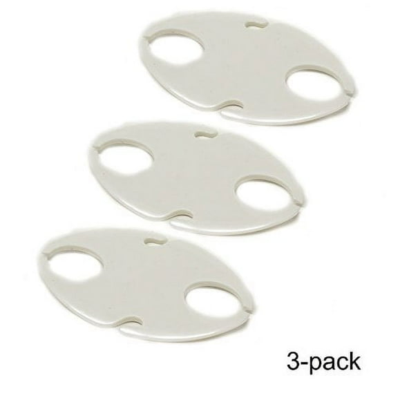 Large Laptop Headphone or Wires Plastic Cord Wrap for Cable Management Bundles- Keep your work space clean and tidy (White 3-pack)