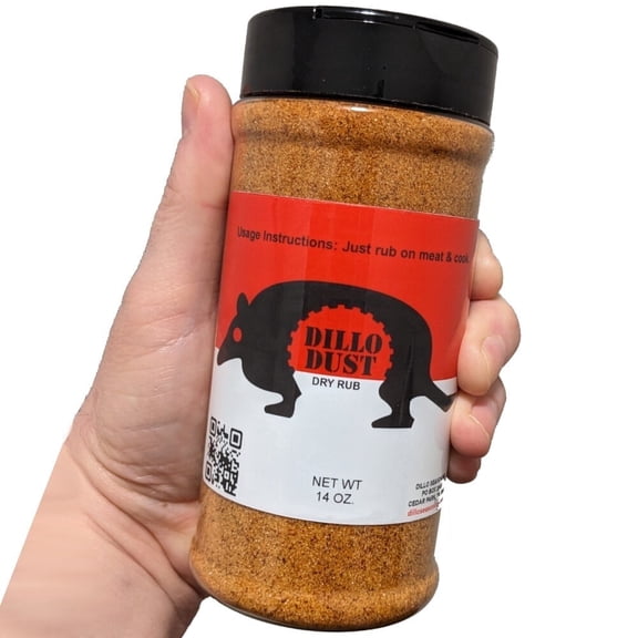 Dillo Dust Original BBQ Dry Rub Seasoning 14 oz Texas Style Meat Rub for Brisket, Steak, Burgers, Chicken, Pork, Smoking & Grilling All-Purpose BBQ Spice Blend. LaRue Tactical.