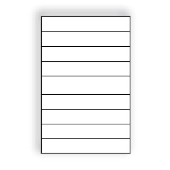 Large Laser Label Sheet, 12" x 18", White Semi-Gloss, 8 Back Scores, Flat Sheet, Pre-Cut Die Labels (Box of 500)