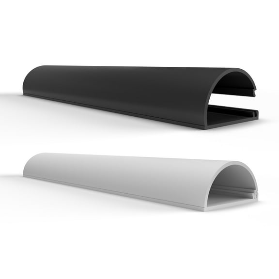 Large Latching Cable Shield Cord Cover Raceways - Length: 45" - Color: White - 1 Piece