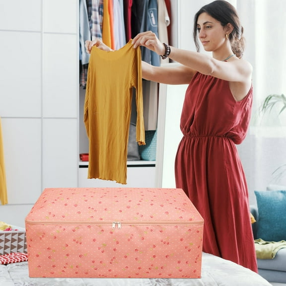 Large Laundry Bag under $5! Yrmaups Extra Large Storage Bag, Heavy Duty Laundry Organizer for Blankets Comforters, Waterproof Fabric with Zipper, Moving Travel Bag, 70x50x30cm