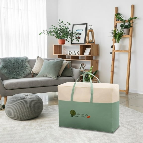 Large Laundry Bag with Zipper - Plastic Storage Bags with Zipper Bags Portable Laundry Bag Travel Essentials - Laundry Room Organization and Storage Moving Bags Heavy Duty Extra Large Tote Bag C