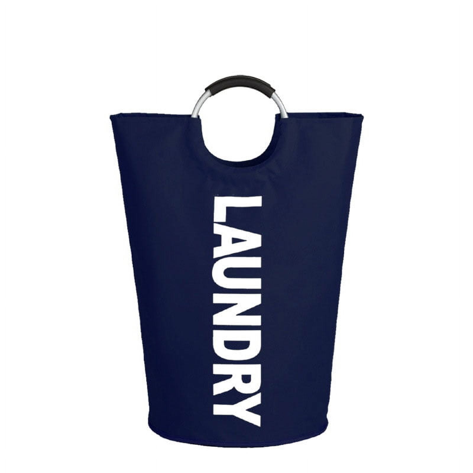 Large Laundry Basket, Collapsible Fabric Hamper, Padded Handles, Tall