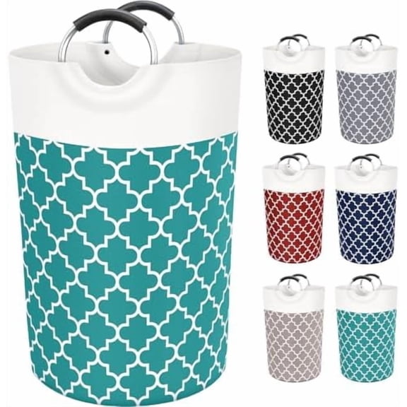 Large Laundry Basket Laundry Hamper Bag Washing Bin Clothes Bag Collapsible Tall with Handles Waterproof Travel Bathroom College Essentials Storage for College Dorm, Family (Green) 115L