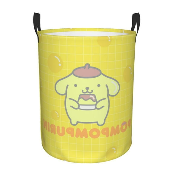 Large Laundry Basket with Handle, Gudetama Collapsible Laundry Hamper, Dirty Clothes Storage Basket for Living Room, Bathroom, Bedroom, College Dorm