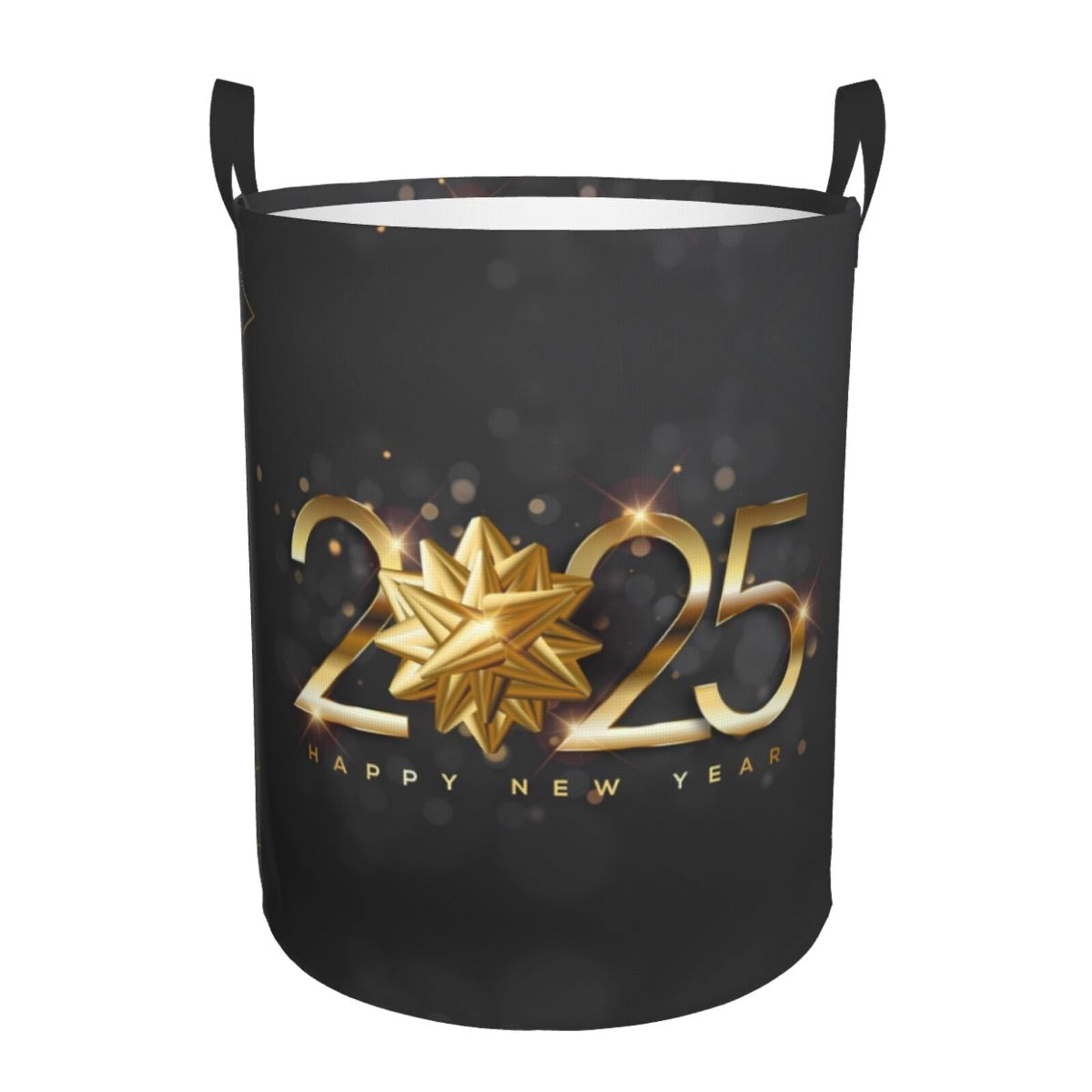 Large Laundry Basket with Handles - 2025 Happy New Year 1 Kids Baby Dirty Clothes Laundry Hamper for Bedroom Aesthetic