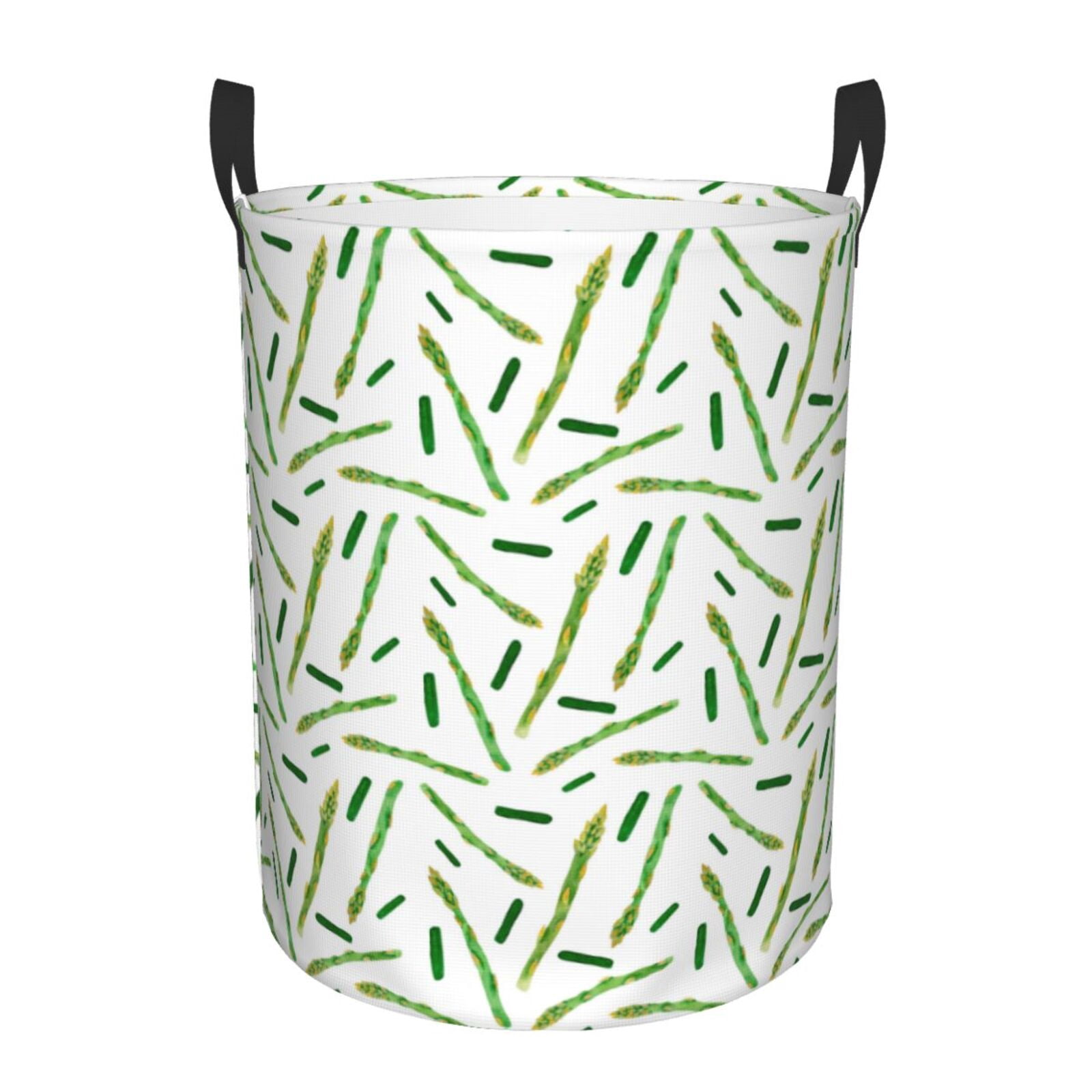 Large Laundry Basket with Handles - Asparagus Print cucumber Kids Baby Dirty Clothes Laundry Hamper for Bedroom Aesthetic