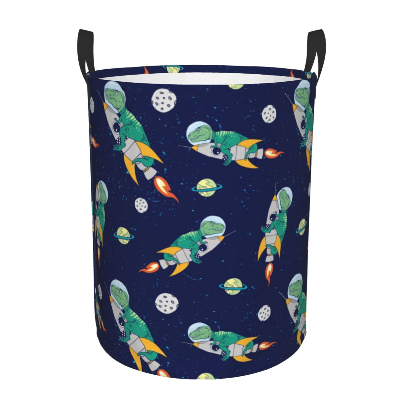 Large Laundry Basket with Handles - Astronaut Dinosaur and Space Kids Baby Dirty Clothes Laundry Hamper for Bedroom Aesthetic