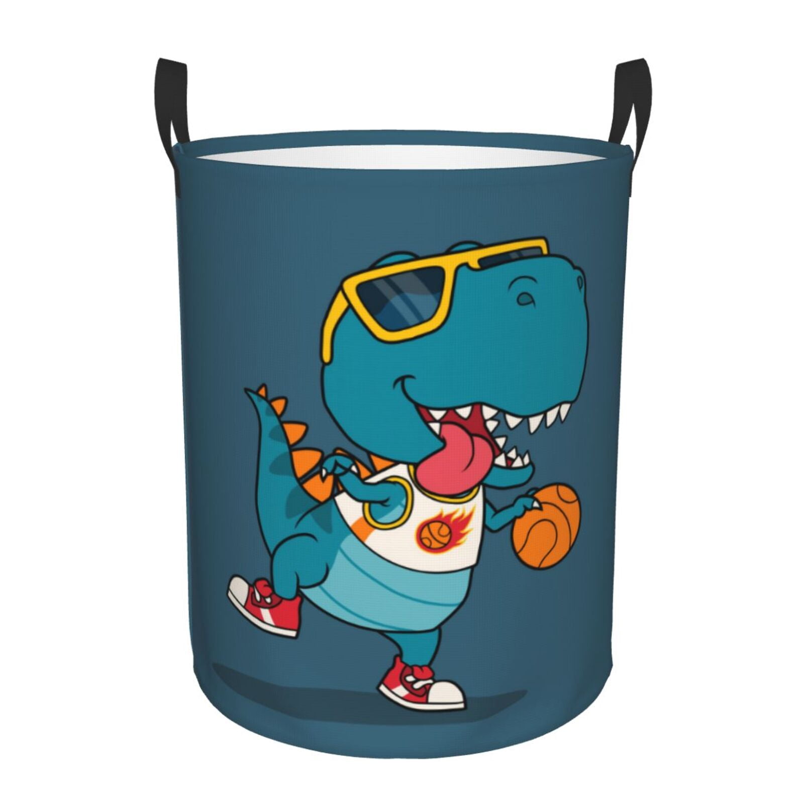 Large Laundry Basket with Handles - Basketball Dinosaur Play Kids Baby Dirty Clothes Laundry Hamper for Bedroom Aesthetic