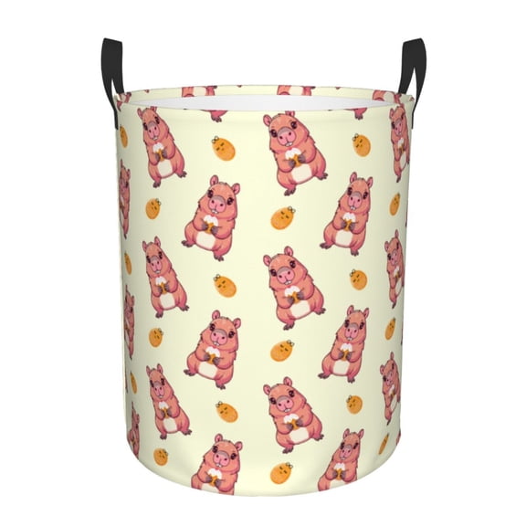 Large Laundry Basket with Handles - Capybaras Easter Eggs Kids Baby Dirty Clothes Laundry Hamper for Bedroom Aesthetic
