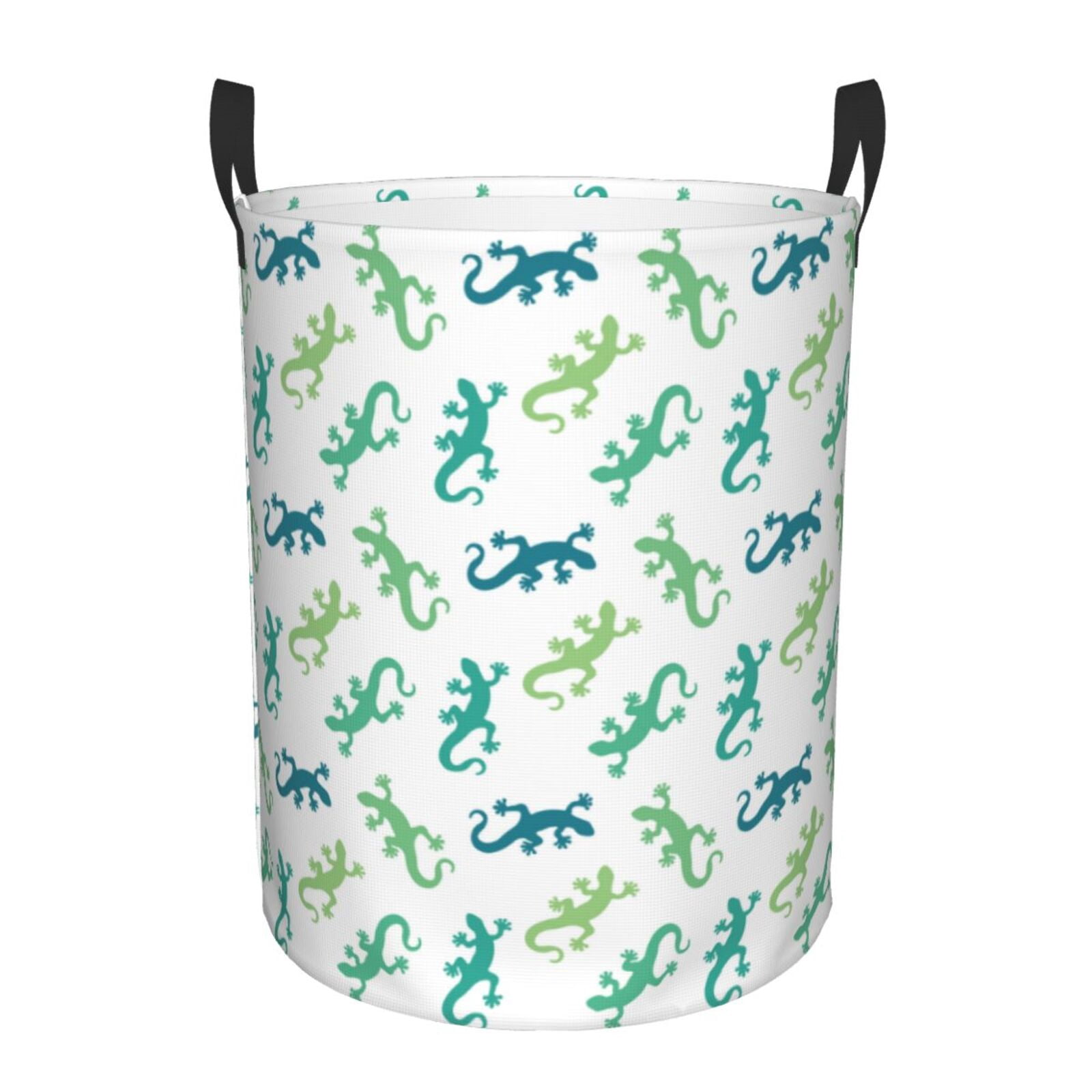 Large Laundry Basket with Handles - Cartoon Cute Lizard Gecko_B Kids Baby Dirty Clothes Laundry Hamper for Bedroom Aesthetic