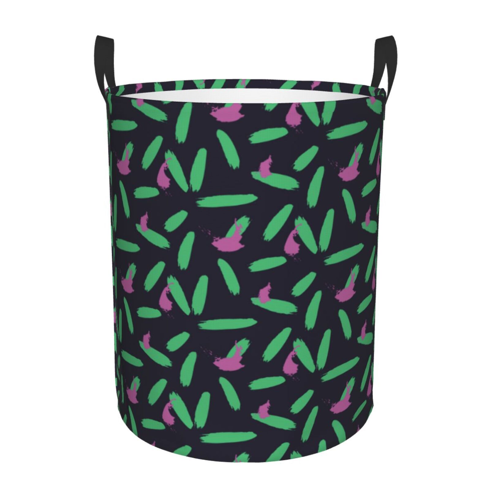 Large Laundry Basket with Handles - Colorful Paint brushstrokes Kids Baby Dirty Clothes Laundry Hamper for Bedroom Aesthetic
