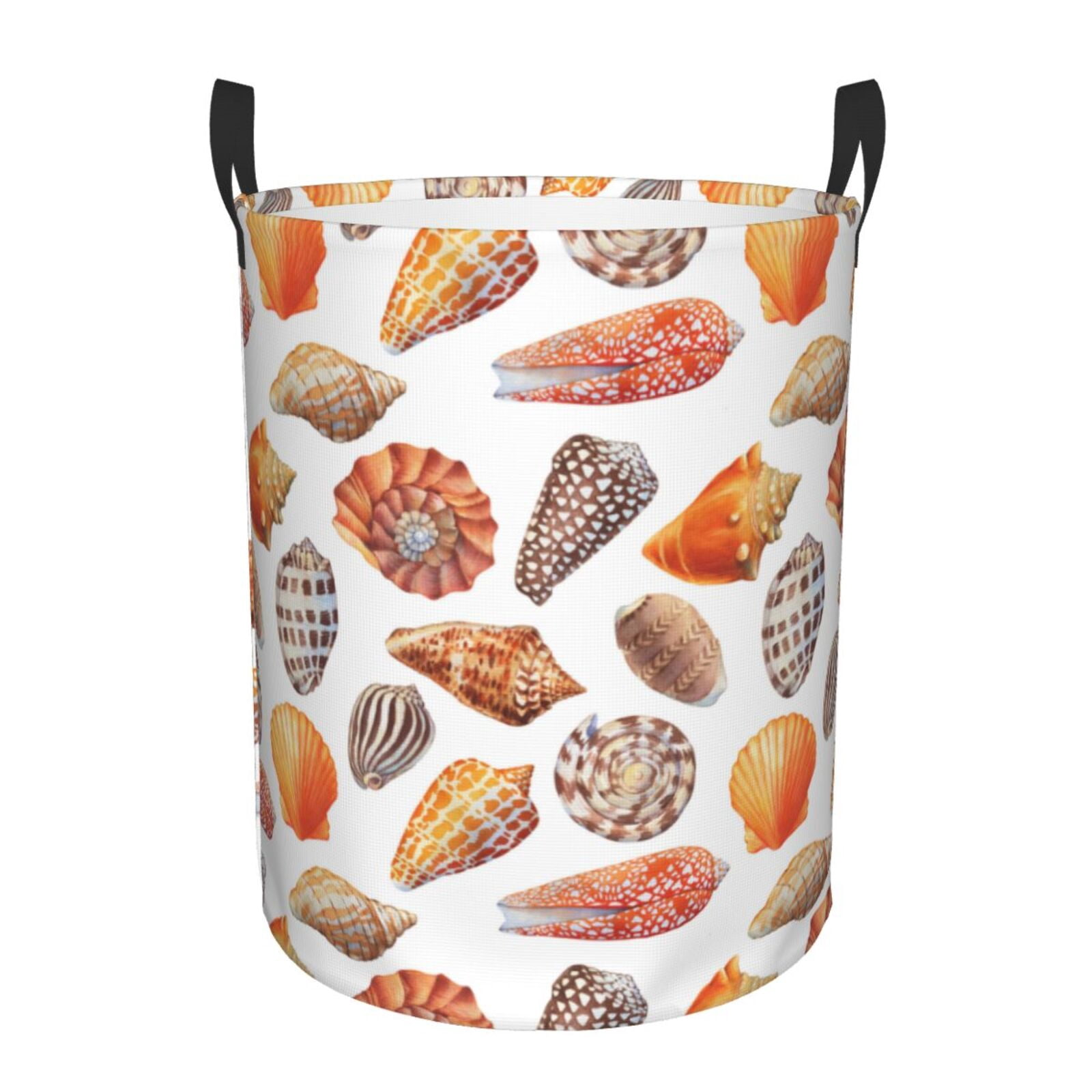 Large Laundry Basket with Handles - Conch Shell No.J914 Kids Baby Dirty Clothes Laundry Hamper for Bedroom Aesthetic